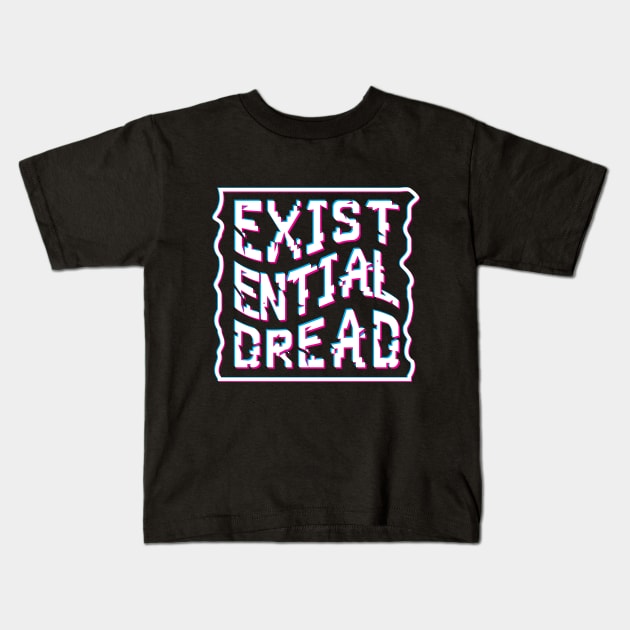 Existential Dread Anxiety Kids T-Shirt by WitchingHourJP